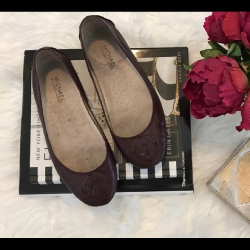 Michael Kors Fulton Bordeaux Ballet Flat Size 7